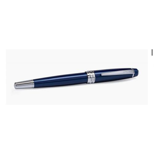 Cross Bailey Fountain Pen, Blue Lacquer, Medium Nib, 6 Free Cartridges, New