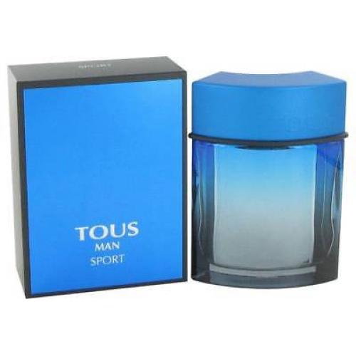 TOUS MAN SPORT by Tous for Men 3.4 oz edt 3.3 New In Box