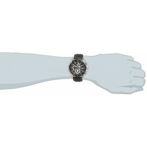 Casio Men's Edifice Stainless Steel & Leather Quartz Watch EFR539L-1AV