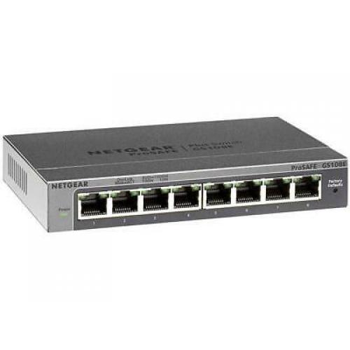 NETGEAR 8-Port Gigabit Smart Managed Plus Switch, ProSAFE Lifetime (GS108Ev3)