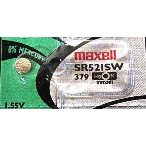 379 MAXELL WATCH BATTERIES SR521SW (5 piece) PSR521 V379 New Authorized Seller