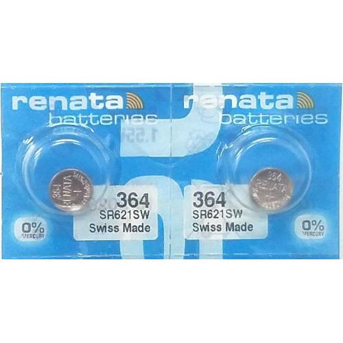 2 pc Renata Swiss Watch Battery 364 SR621SW Expiry date 11/2020 Sealed