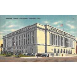 hamilton county court house cincinnati ohio OH 1940s postcard