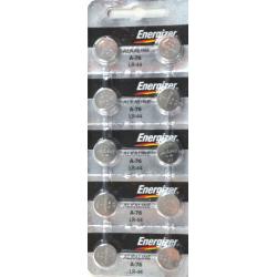10 Fresh Genuine Energizer LR44 A76 357 1.5V Alkaline Coin Cell Button Batteries