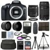 Canon T6 / 1300D SLR Camera + 4 Lens Kit 18-55mm + 70-300mm + 16GB Top Value Kit