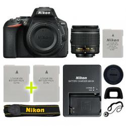 Nikon D5600 Digital SLR Camera with 18-55mm NIKKOR VR Lens + Backup Power Kit