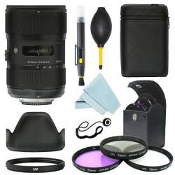 Sigma 18-35mm f/1.8 DC HSM Art Lens for Nikon + Filter Kit + Accessory kit