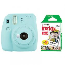 Fujifilm Instax Mini 9 Instant Film Camera Ice Blue + 20 Sheets Instant Film