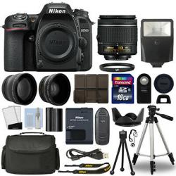 Nikon D7500 Digital SLR Camera + 18-55mm VR 3 Lens Kit + 16GB Top Value Bundle