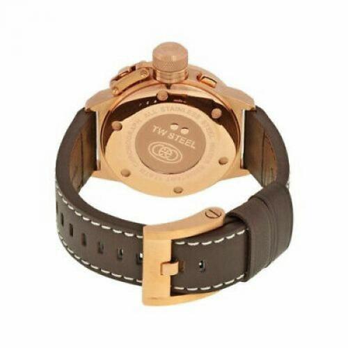 NEW TW Steel Men's CEO Canteen Chronograph Leather Band Watch - CE1019