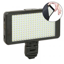 Vidpro LED-230 Ultra-Slim On-Camera Video Lighting Kit Diffuser Battery& Charger