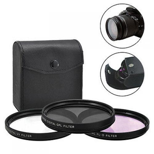 58mm UV CPL FLD High Definition Lens Filter Kit