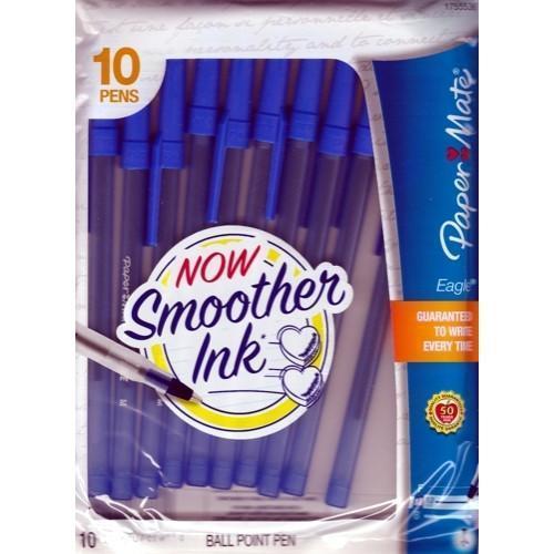 PaperMate Eagle Medium 1.0 Blue Ball Point Pen 10 Pack- Back to School supplies