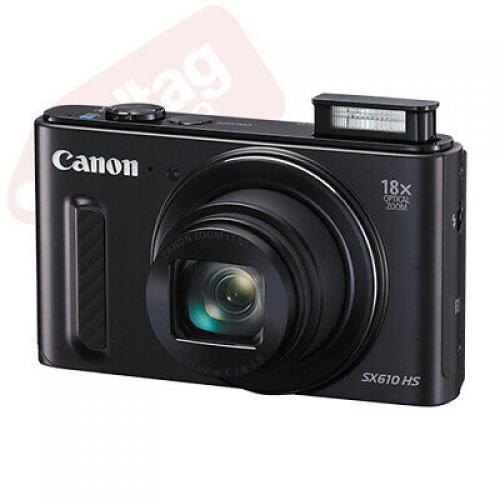 Canon PowerShot SX610 20.2MP Digital Camera 18x Optical Zoom Black + 16GB Kit