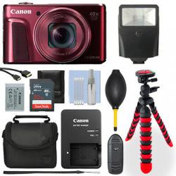 Canon PowerShot SX720 20.3MP Digital Camera Red + 32GB Deluxe Accessory Package