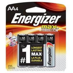 Energizer Alkaline Batteries AA 4 ea