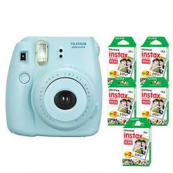 Fujifilm Instax Mini 8 Fuji Instant Film Camera Blue + 100 Sheets Instant Film