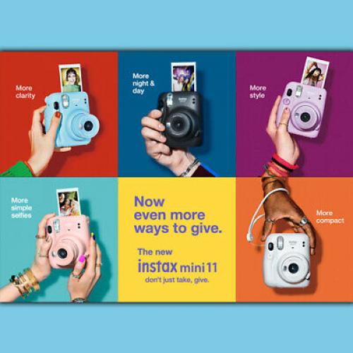 Fujifilm Instax Mini 11 Fuji Instant Camera+ 50 Film Sheet Classy Kit All Colors