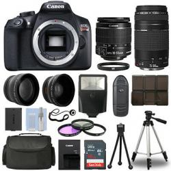 Canon EOS T6 DSLR Camera + 4 Lens Kit 18-55 IS + 70-300mm + 16GB Top Value Kit