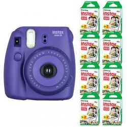 Fuji Instax Mini 8 Fujifilm Instant Film Camera Grape + 160 Sheets Instant Film