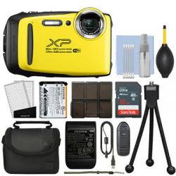 Fujifilm FinePix XP130 16.4MP Digital Camera Yellow Full-HD + 16GB Kit