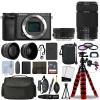 Sony Alpha a6400 Camera Black + 16-50mm + 55-210mm 32GB Multi Lens Bundle