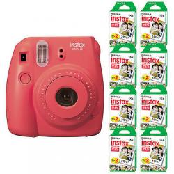 Fuji Instax Mini 8 Fujifilm Instant Film Camera Rasberry+ 160 Sheet Instant Film
