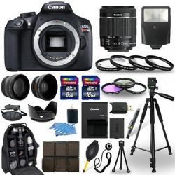 Canon EOS Rebel T6 SLR Camera + 18-55mm IS Lens + 30 Piece Accessory Bundle