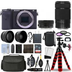 Sony Alpha a6600 Mirrorless Camera + 16-50mm + 55-210mm 32GB Multi Lens Bundle