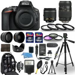 Nikon D5600 Digital Camera + 18-55mm VR + 70-300mm + 30 Piece Accessory Bundle