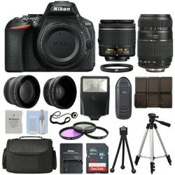 Nikon D5600 DSLR Camera + 4 Lens Kit 18-55mm VR + 70-300mm + 16GB Top Value Kit