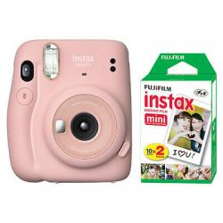 Fujifilm Instax Mini 11 Instant Film Camera Blush Pink + 20 Sheets Instant Film
