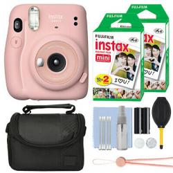 Fujifilm Instax Mini 11 Instant Film Camera Blush Pink + 40 Film Accessory Kit