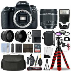 Canon EOS 77D DSLR Camera with 18-55mm STM + 16GB 3 Lens Ultimate Accessory Kit