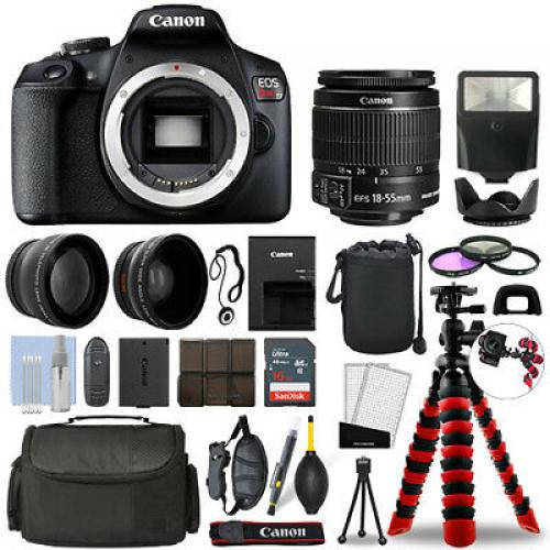 Canon EOS Rebel T7 DSLR Camera with 18-55mm + 16GB 3 Lens Ultimate Accessory Kit