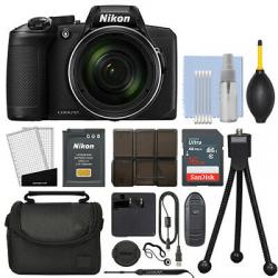 Nikon Coolpix B600 16MP Digital Camera 60x Optical Zoom Black Full-HD + 16GB Kit
