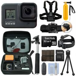 GoPro HERO8 Black 12 MP Waterproof 4K Camera Camcorder + 32GB Action Bundle