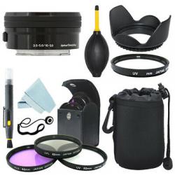 Sony E PZ 16-50mm f/3.5-5.6 OSS Lens Black + Filter Kit + Accessory kit