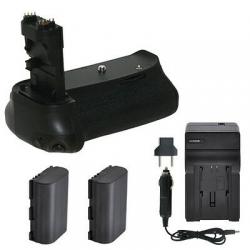 Vivitar Battery Grip for Canon 60D + 2 LP-E6 Batteries +Rapid Travel Charger
