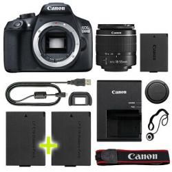 Canon EOS T6 / 1300D Digital SLR Camera with 18-55mm Lens + Backup Power Kit