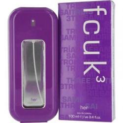 FCUK 3 HER by French Connection Perfume 3.4 oz 3.3 New in Box