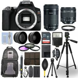 Canon EOS Rebel SL3 Camera + 18-55mm STM + 55-250mm STM 4 Lens 32GB Valued Kit