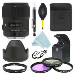 Sigma 35mm f/1.4 DG HSM Art Lens for Nikon Cameras + Filter Kit + Accessory Kit
