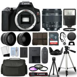 Canon EOS Rebel SL3 Camera Body+ 3 Lens Kit 18-55mm IS STM + 16GB + Flash & More
