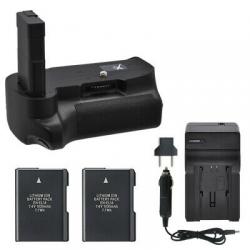 Battery Grip for Nikon D3100 D3200 D3300 + 2 EN-EL14 Batteries + Charger