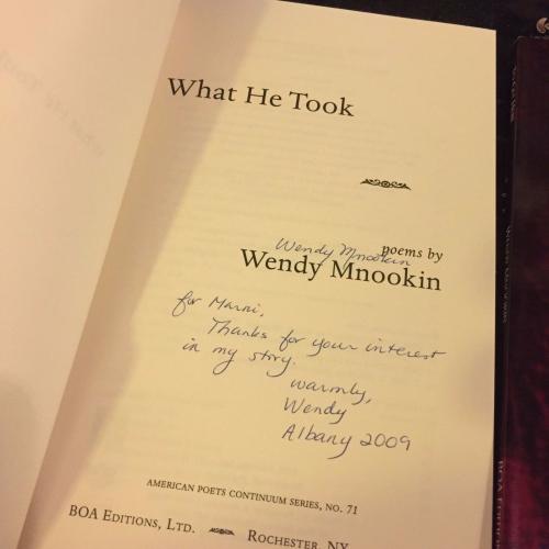 Wendy Mnookin : What He Took / To Get Here SIGNED poetry books