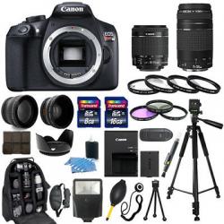 Canon EOS Rebel T6 Camera + 18-55mm IS II + 70-300mm + 30 Piece Bundle