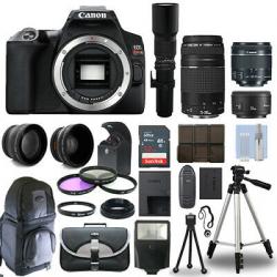 Canon EOS Rebel SL3 Camera + 6 Lens 18-55 STM, 70-300, 50, 500 + 32GB PRO KIT!