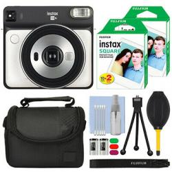 FUJIFILM INSTAX SQUARE SQ6 Fuji Instant Film Camera Pearl White + 40 Film Bundle