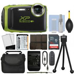 Fujifilm FinePix XP130 16.4MP Digital Camera Lime Full-HD + 16GB Kit